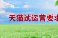 天貓?jiān)囘\(yùn)營(yíng)期間有哪些要求？