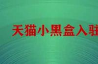 天貓小黑盒怎樣升級(jí)與入駐？