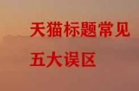 天貓標(biāo)題常見(jiàn)五大誤區(qū)