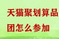 天貓聚劃算品牌團怎么參加？
