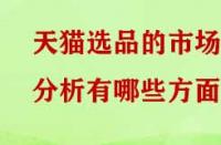 天貓選品的市場分析有哪些方面？