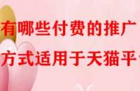 有哪些付費(fèi)的推廣方式適用于天貓平臺(tái)？