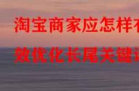 淘寶商家應怎樣有效優(yōu)化長尾關(guān)鍵詞？