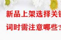 新品上架選擇關(guān)鍵詞時需注意哪些？