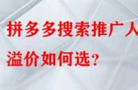 拼多多搜索推廣人群溢價(jià)如何選？