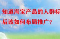 知道淘寶產(chǎn)品的人群標(biāo)簽后該如何布局推廣？