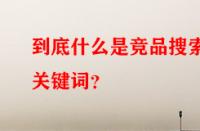 到底什么是競品搜索關鍵詞？