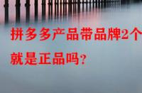 拼多多產(chǎn)品帶品牌2個字就是正品嗎？